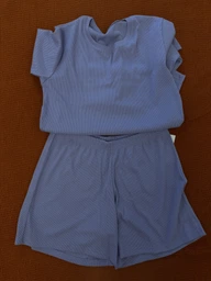 Піжама (футболка + шорти) жіноча BARWA garments 0315/313 L Бузкова (2113153133223) фото від покупців 1