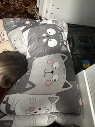 Подушка дитяча антиалергенна Руно Grey Cat 40 х 60 см (Р309.52_Grey Cat) фото от покупателей 7