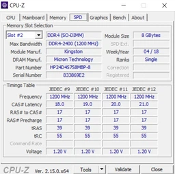 Оперативна пам'ять HP SODIMM DDR4 8Gb 2400MHz PC4-19200 (855843-972)