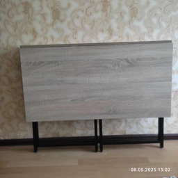 Стіл розкладний Моріс Ferrum-decor 750x1000x600 Чорний метал ДСП Кашемір 16 мм (MORI1013) фото від покупців 1