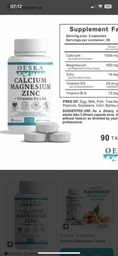 Комплекс Oeska Кальцій Магній Цинк +Д3 та В6 90 капсул | Calcium Magnesium Zinc + Vitamin D3 & B6 фото від покупців 1