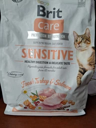 Корм сухой Brit Care Cat Grain Free Sensitive HDigestion Delicate Taste для котов с чувствительным пищеварением индейка и лосось фото от покупателей 6