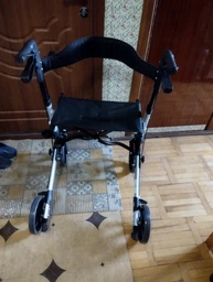 Ролатор Juskys Черный, ходунки на колесах с сидением и сумкой