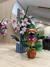 Конструктор букет цветы “Растение-Пиранья Audrey II” цветок каннибал хищник монстр людоед Марио орхидея на 327 элементов фото от покупателей 12
