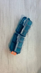 Пластиковая таблетница для лекарств на 10 отделений Container органайзер - контейнер для таблеток / витаминов / капсул, 9.6х6.4х3.1 см, серая (100830688) фото от покупателей 6