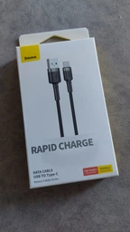 Дата кабель Baseus Cafule USB to Type-C Cable 3A (1m) (CATKLF-B) Черный / Серый фото от покупателей 15