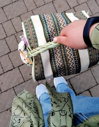 Великодній рушничок лляний для кошика Рандеву 70х30 см Коричневий фото від покупців 3