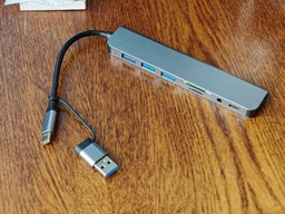 USB-хаб переходник картридер SD / TF / Type-C / Type-A / 3.5mm Audio HUB 8 -в- 1