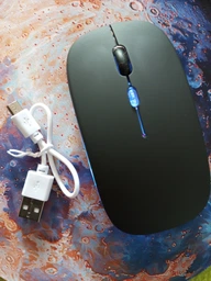 Беспроводная бесшумная аккумуляторная мышка с RGB подсветкой 1600DP Bluetooth 5.2 + 2.4 GHz тихая для ноутбуков пк планшетов плоская Slim фото от покупателей 8