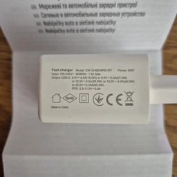 Мережевий зарядний пристрій ColorWay GaN Mini 65W PD Port PPS USB-C White (CW-CHS049PD-WT) фото від покупців 1