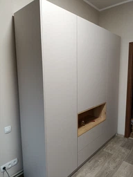 Шафа для одягу з нішею Doros Дейл Графіт + Дуб евок 206х52х220 см