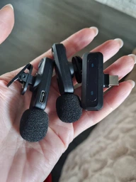 Микрофон петличный беспроводной Type-C Lightning 20м iPhone Android 2.4 ГГц TikTok YouTube внешний видео USB-C ноутбук DSP шумоподавления DKWAY FL-22 Pro Dual + переходник в подарок фото от покупателей 1