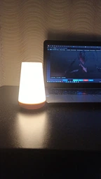 Сенсорная настольна LED лампа - ночник RGB с аккумулятором / регулированая яркость / смена цветов + пульт управления фото от покупателей 3