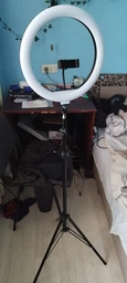 Кільцева лампа Ring Light 30 см зі штативом 2м світлодіодне LED кільце від USB набір для блогера 3 режими фото від покупців 2