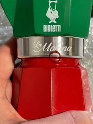 Гейзерна кавоварка Bialetti Tricolour Mokina (5650) на 1 чашку 50 мл червно-зелена (8006363014212) фото від покупців 1
