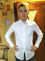 Рубашка хлопковая мужская Colin's CL1041350WHT XS White