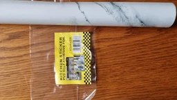 Самоклеющаяся пленка - глянцевая "Белый мрамор" Самоклейка для столешницы и фартука (60х200см)