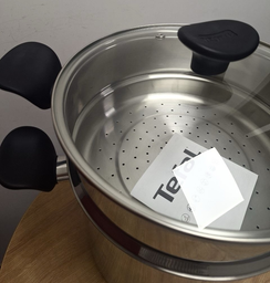 Каструля з кришкою та паровим кошиком Tefal Primary 24 см 9 л  (E3089514) фото від покупців 3