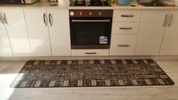 Прорезиненный Безворсовый Коврик на Кухню Kitchen 1924719 Бежевый 67х200 см фото от покупателей 5