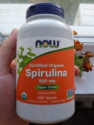 Натуральная добавка Now Spirulina 500 mg 100 tablet фото от покупателей 6