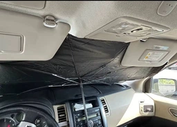 Зонт на лобовое стекло в авто Car Umbrellas Чёрный Солнцезащитная шторка Автомобильный козырек для защиты от солнца фото от покупателей 15