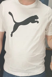 Футболка хлопковая длинная мужская Puma Ess Tee 68253603 L Medium Gray Heather с принтом (4067983302015) фото от покупателей 2