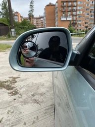 Комплект дополнительных круглых автомобильных зеркал для обзора слепых зон для машины / мото, левое + правое, черный (86844306)
