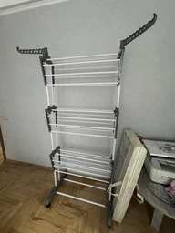 Багатоярусна сушарка органайзер для одягу сіра Bonro B07 фото от покупателей 3
