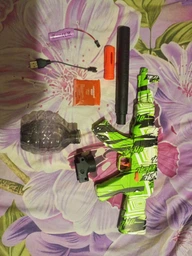 Іграшковий акумуляторний автомат Gun Toys AK-47, що стріляє орбізами / Дитяча орбібольна гвинтівка з гелевими кульками від акумулятора