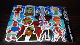 Стікерпак "Futurama", Футурама, стікери вологостійкі, наклейки, Фрай, Бендер, Ліла (stpack-futurama)