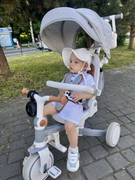 Велосипед триколісний 3 в 1 Caretero Faro Сірий фото від покупців 2