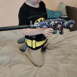 Дитячий іграшковий автомат, що стріляє орбізами Gun Toys, акумуляторний орбібольний автомат на гелевих кульках WH10-1-Blue