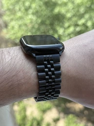 Металлический ремешок Fruct 5-Bead Rolex Metal Band для Apple Watch 42/44/45/46/49 mm Black фото от покупателей 3