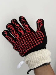 Термостойкие огнеупорные перчатки до 800°C Gorillas BBQ для барбекю BBQ Gloves черные фото от покупателей 1