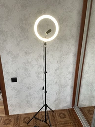 Набор блогера LED лампа 30 см + штатив 2.1м + держатель для телефона для фото и видео CXB30 фото от покупателей 10