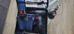 Акумуляторний ударний дриль-шурупокрут Bosch Professional GSB 120-LI + 2 акум. 12V 2.0 Аг + зарядний пристрій+ Набір біт (10 шт. + магнітний тримач) + Набір свердел (12 шт.) (06019G8102)