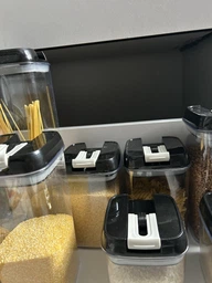 Набір контейнерів на 7шт для зберігання круп, продуктів харчування, сипучих і рідин із герметичною чорною кришкою (Storage Box) фото від покупців 13