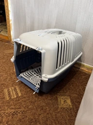 Переноска MPS PRATIKO 1 plast 48 x 31.5 x 33 см Вес животного до 10 кг Темно-синяя (8022967073370) фото от покупателей 7