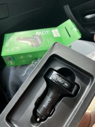Автомобільний FM-трансмітер (модулятор) Hoco E70 30W Magic Night (Bluetooth 5.0/USB/TF) із швидкою зарядкою Type-C&USB (PD3.0+QC3.0), чорний фото від покупців 1