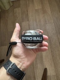 Эспандер гироскопический кистевой тренажер силы хвата Powerball GyroBall гиробол павербол вращающийся шар антистресс реабилитационный после травм предплечья запястья нескользящий корпус спортивный фитнес тренировка кисти руки с кейсом черный Art Planet