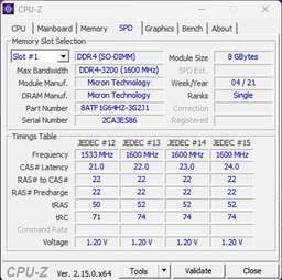 Оперативна пам'ять Micron SODIMM DDR4 8Gb 3200MHz PC4-25600 (MTA8ATF1G64HZ-3G2J1) фото от покупателей 2