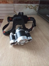 Налобний ліхтар Чорний на 3 LED промені 2 акумулятори 18650 + USB нічник в комплекті фото від покупців 6