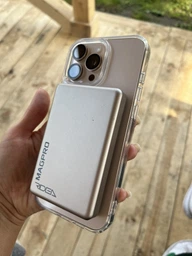 Magsafe магнитный беспроводной повербанк портативный для apple айфона iphone 12-17 тонкий MAGPRO slim QINETIQ Aluminium P10 10000 mah 20W магнитная беспроводная зарядка универсальная с быстрой проводной зарядкой Brown фото от покупателей 17