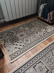 Безворсова килимова доріжка на гумовій основі Flex шириною 0.67 м. бежева з коричневим Beige 19632/19 (ціна за 1 пог. м.) фото від покупців 1