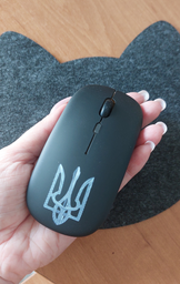 Мышка Бесшумная Беспроводная Kerui K101 USB 2.4G + Bluetooth для Windows Android Macbook Ноутбука Планшета С подсветкой Тризуб фото от покупателей 2