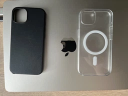 Чохол шкіряний Leather Case with MagSafe для iPhone 13 - Midnight