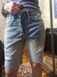 Джинсовые шорты женские H&M 3010-3981124 36 Голубые (eh2000000031231)