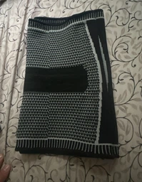 Бандаж на коленный сустав BD AB066. XXL/44-46см. Полужесткий. Ребра жесткости. Кольцо-Фиксатор. Серо-Черный. Бандаж колена. Ортез колена. Наколенник ортопедический