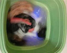 Складная стиральная машина Folding Washing Machine голубая фото от покупателей 1