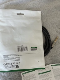 Инструментальный кабель UGREEN AV128 6.35mm to 6.35mm 2m Gray (10638)